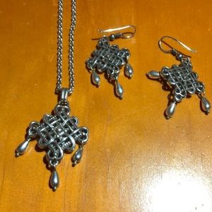 Brighton Pattern Necklace + Earrings